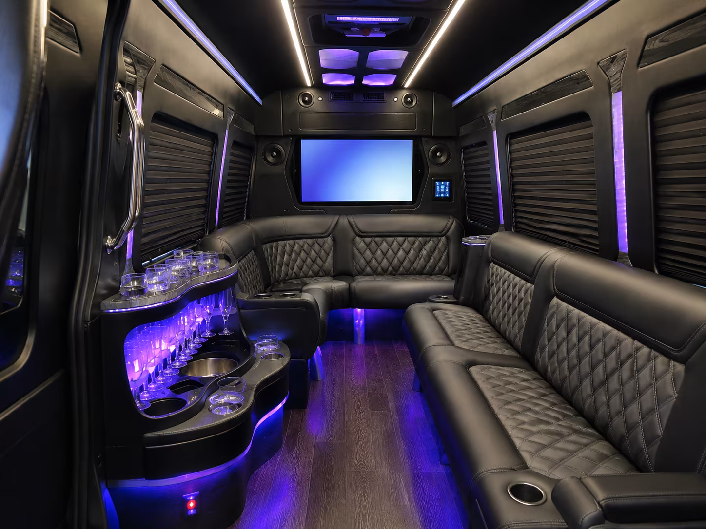 bridal party sprinter vans and minibuses for getting ready logistics