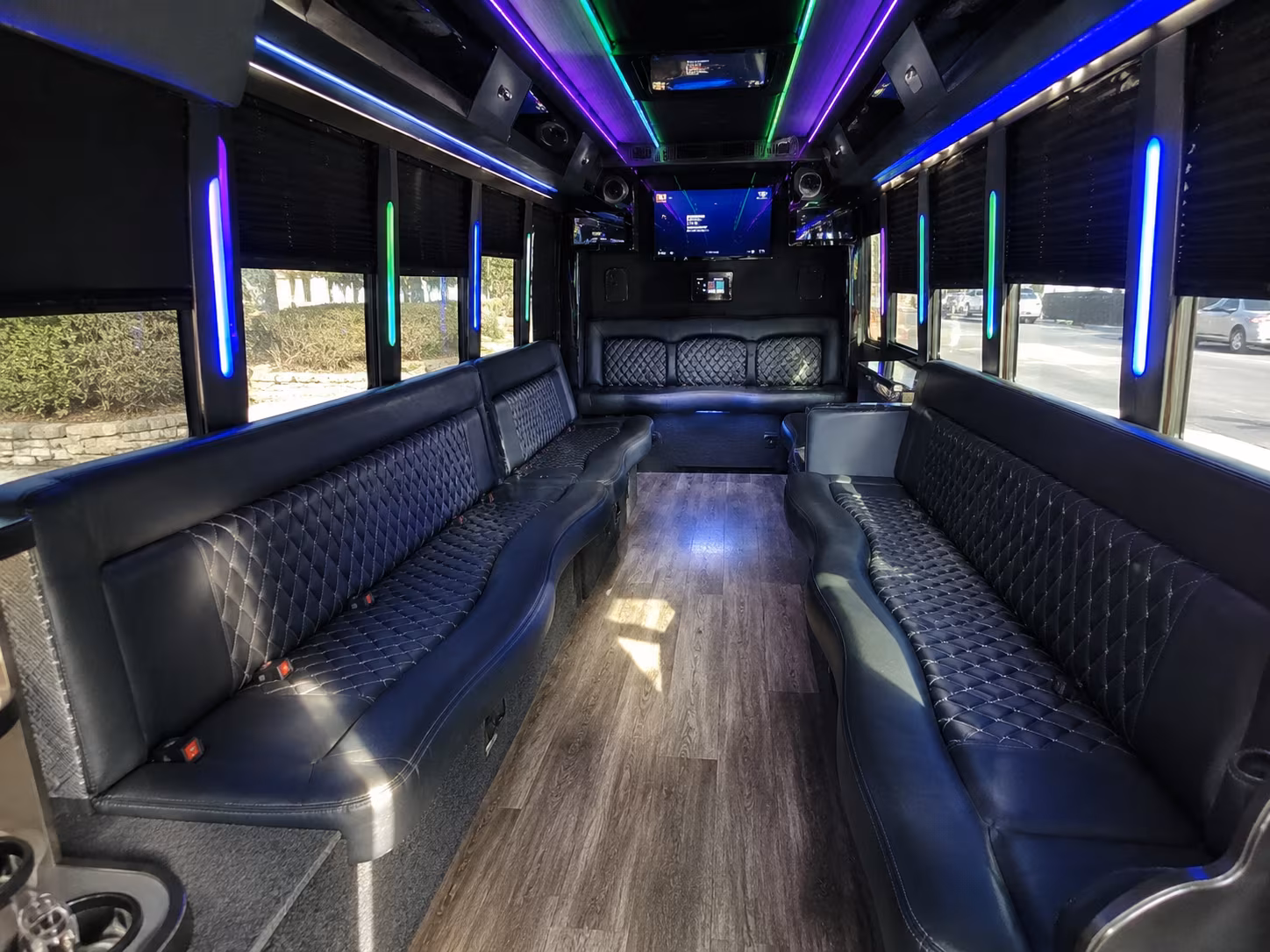concord 15 passenger party bus interior