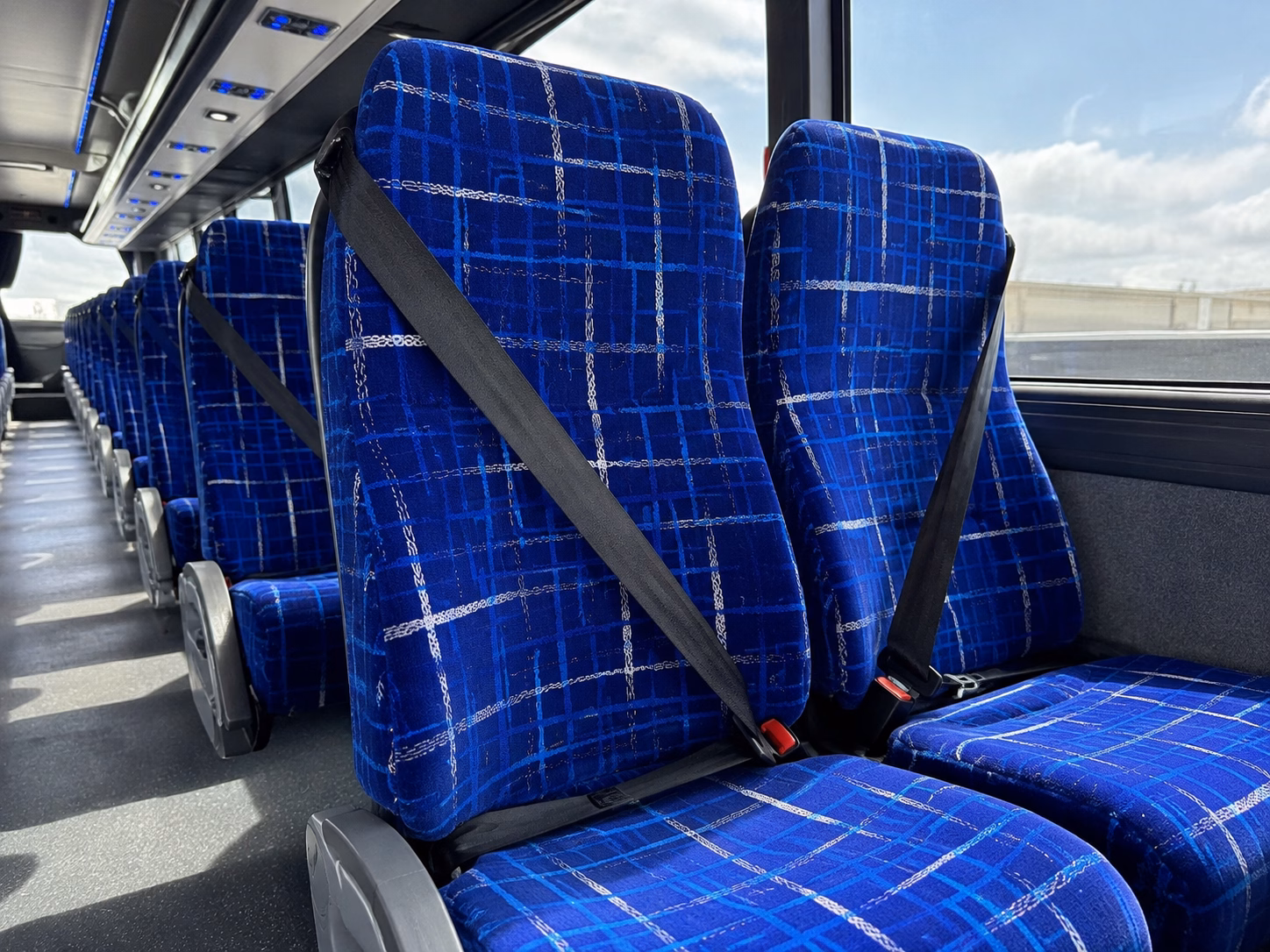 concord charter bus interior