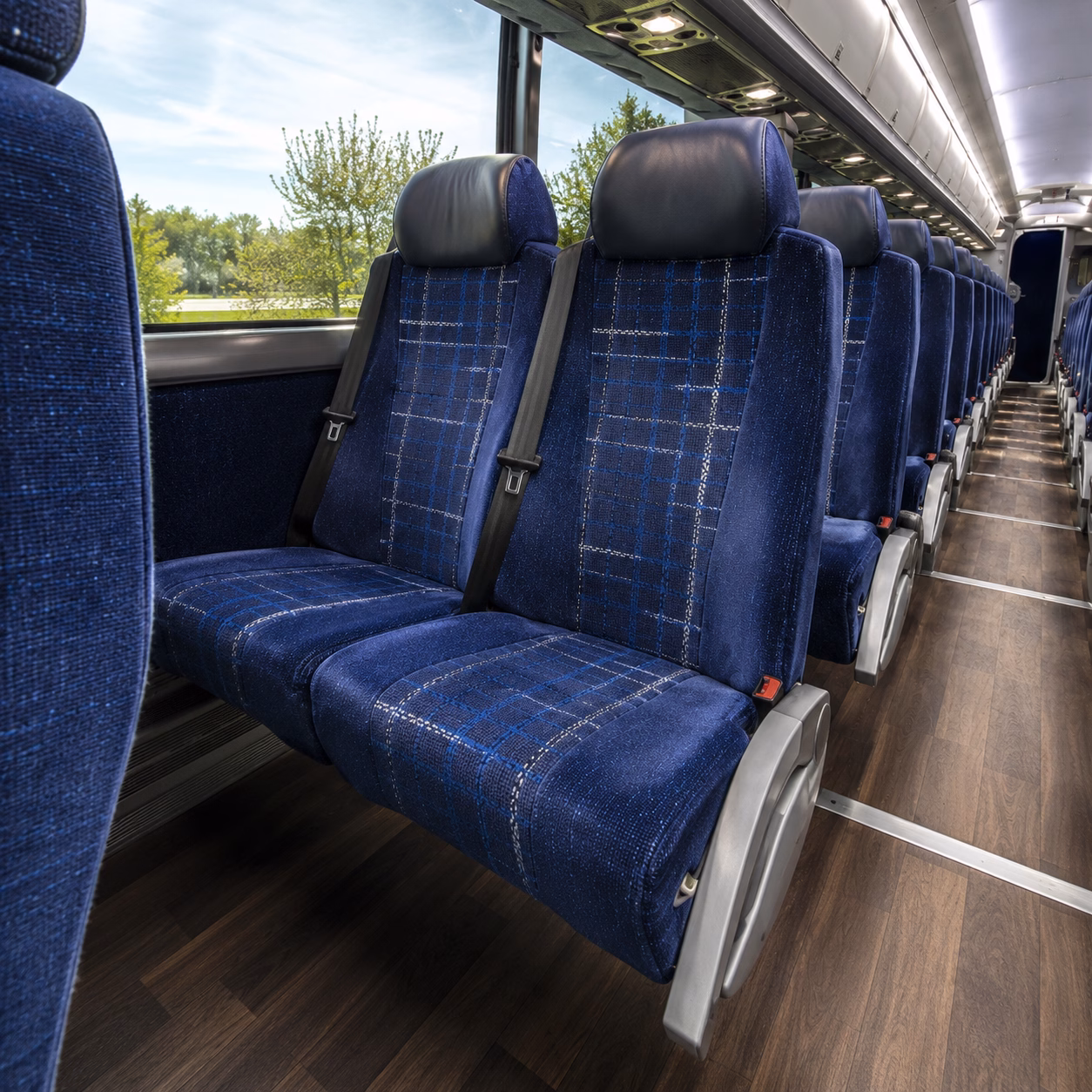 concord charter bus rental interior
